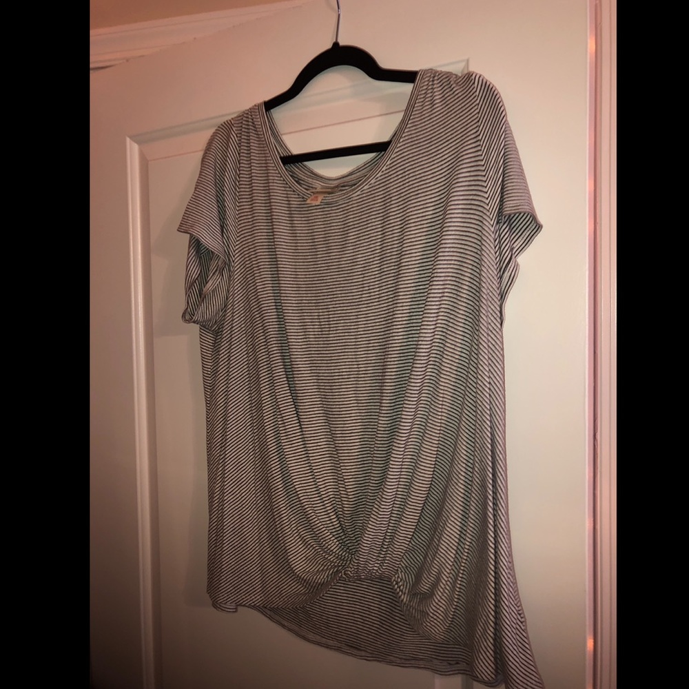 Mossimo Front Tie Striped Tee
